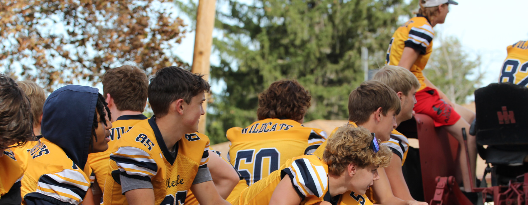 HOCO Parade Banner Football Players